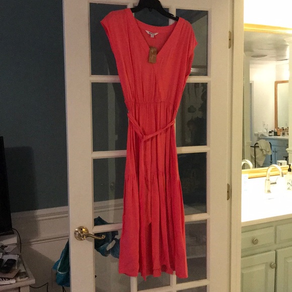 Pink/coral midi dress - Picture 4 of 4